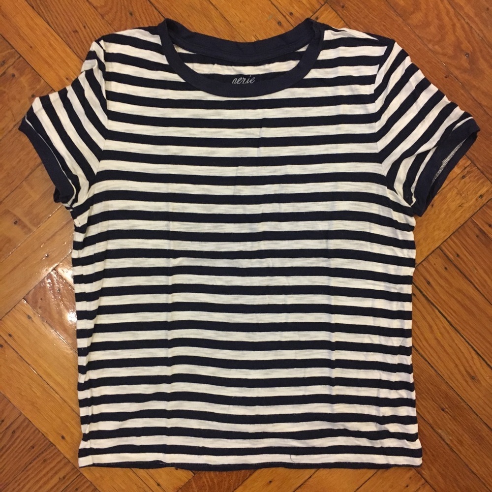 Aerie Babydoll Striped Tee